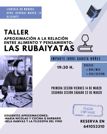 Taller de aproximación a la literatura y los vinos a través de las Rubaiyatas